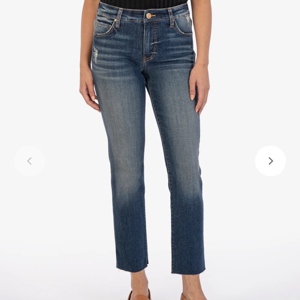 KUT from the Kloth Reese High-Rise Fab Ab Ankle Jeans
